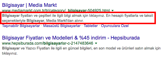 meta description nedir?