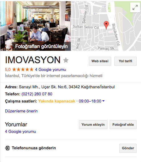 Google My Business İmovasyon Araması